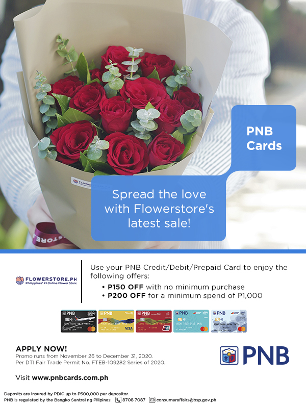 Enjoy up to P200 OFF at Flowerstore.ph Philippine National Bank